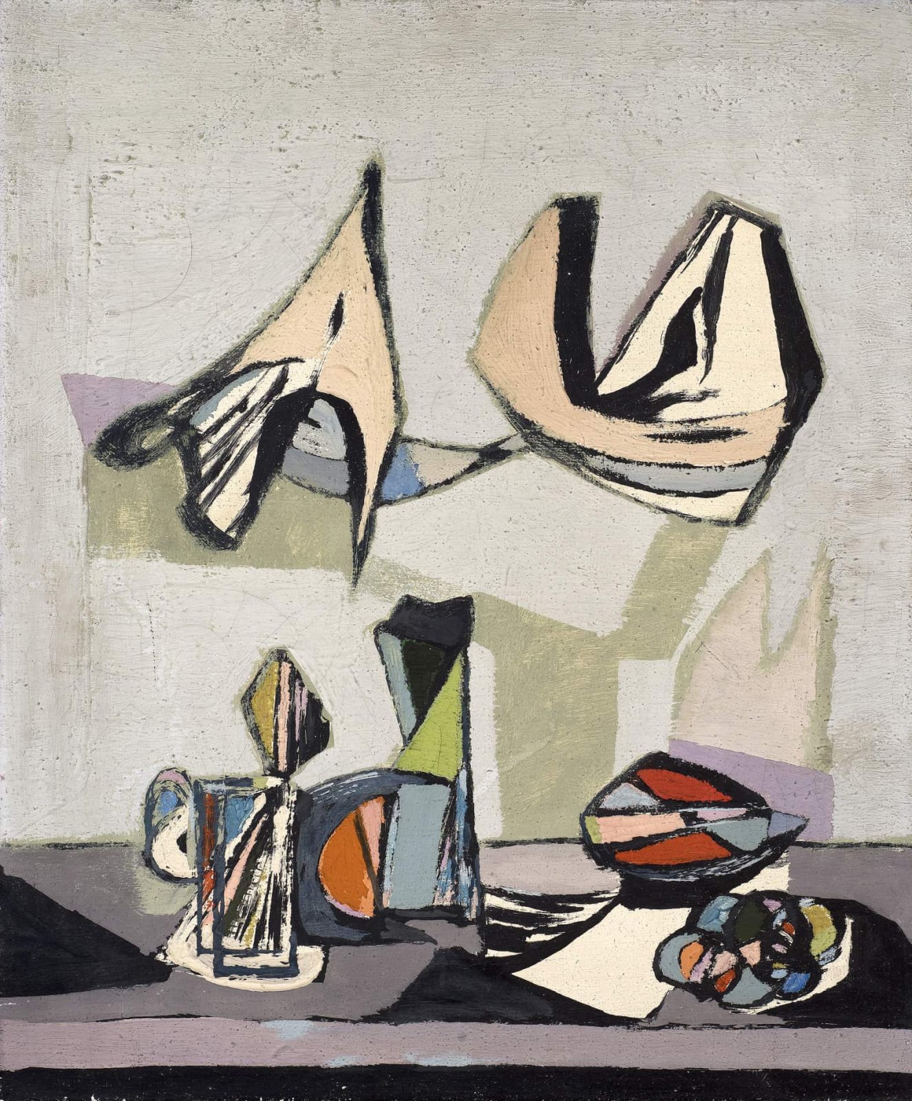 Jankel Adler (1895-1949) Still Life 1940s Oil on canvas 76 x 73 cm Charles Bezalel Aukin Collection To see and discover more about this artist click here
