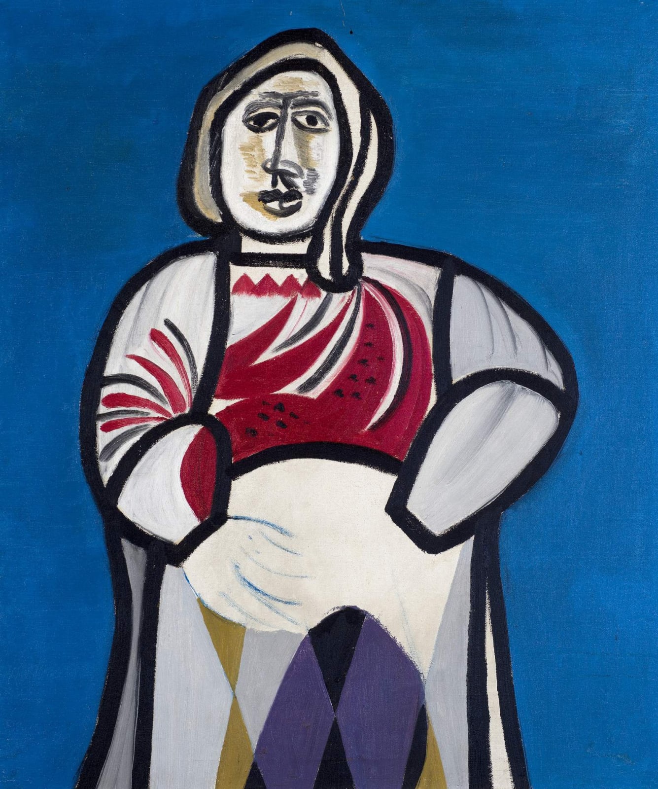 Robert Colquhoun (1914–1962) Woman Seated, Blue Ground n.d. Oil on canvas 61 x 51 cm Jaffe Collection