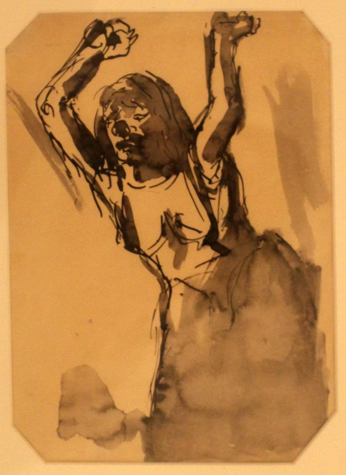 Josef Herman (1911-2000) Study for ‘In Memory of the Fighters for the Warsaw Ghetto’ n.d. Pen and ink on paper 45.7 x 40.7 cm Ben Uri Collection © Josef Herman estate To see and discover more about this artist click here