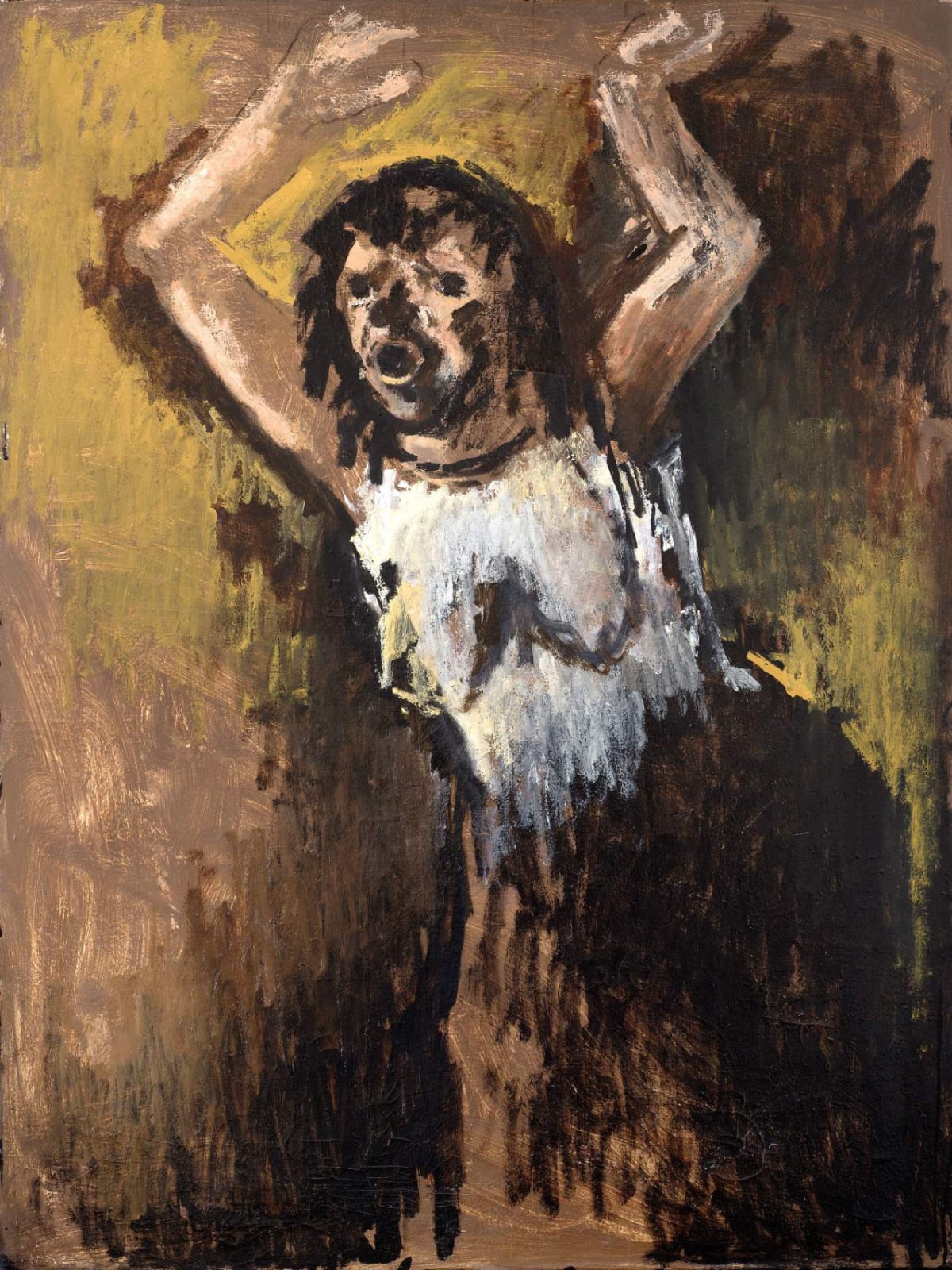 Josef Herman (1911-2000) Tribute to Goya's Black Pictures (In Memory for the Fighters of the Warsaw Ghetto) 1974 (reworked 1998) Oil on canvas 119.38 x 91.4 cm Ben Uri Collection © Josef Herman estate To see and discover more about this artist click here