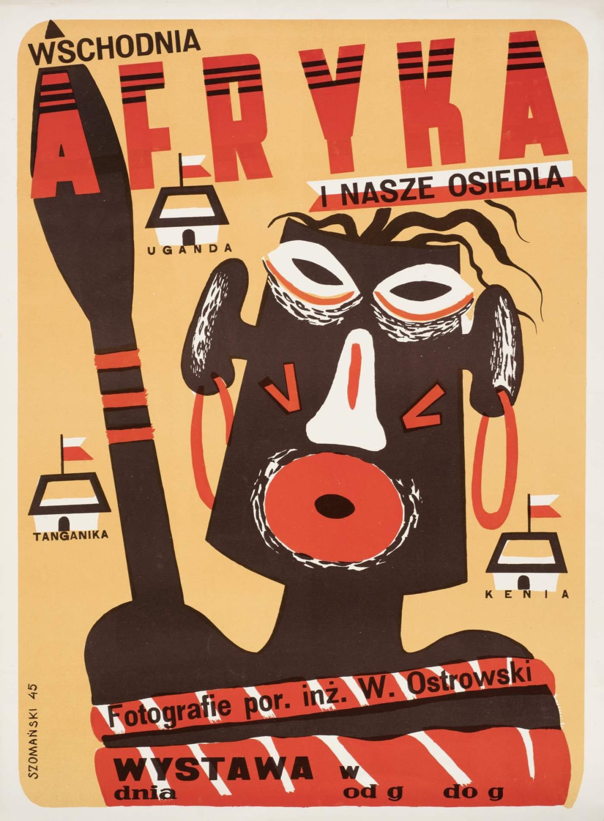 W. R. Szomanski (1911-1996) Wschodnia Afryka i nasze osiedla 1945 Poster (facsimile) 62 x 46 cm Polish Library, POSK