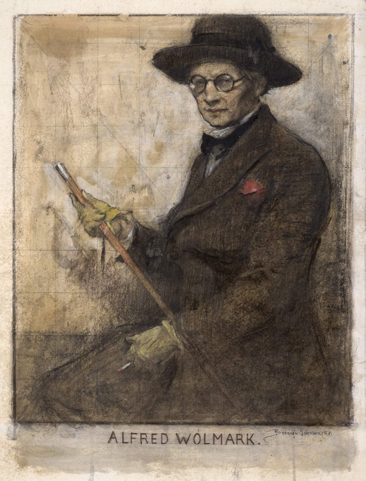 Ernest Borough Johnson (1866-1949) Portrait of Alfred Wolmark c.1915-20 Watercolour and pencil on paper 53 x 38 cm Ben Uri Collection © Ernest Borough Johnson estate To see and discover more about this artist click here