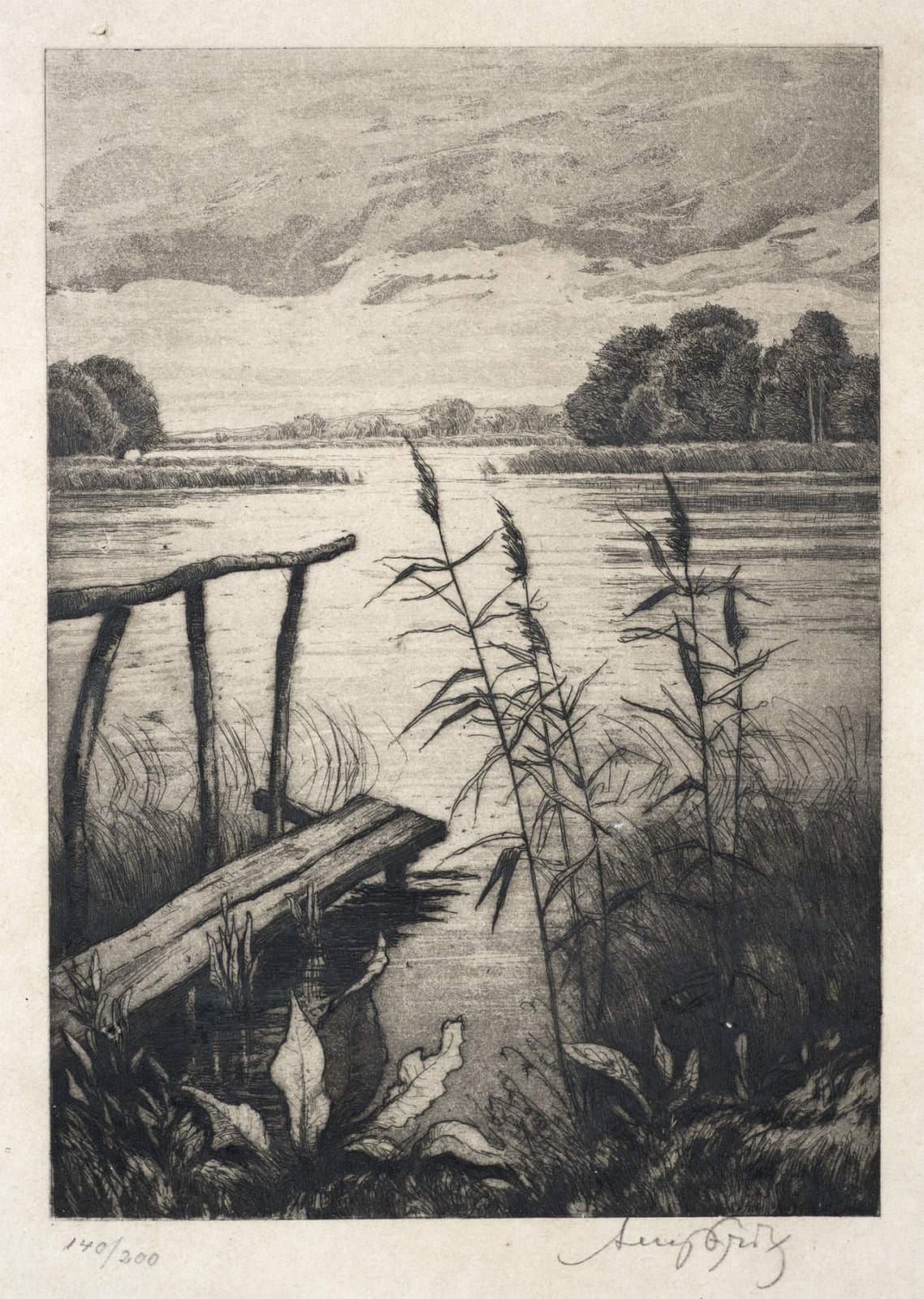 Josefine Auspitz (1873-1943) Lake View c.1930s Etching 19.8 x 13.8 cm Ben Uri Collection To see and discover more about this artist click here