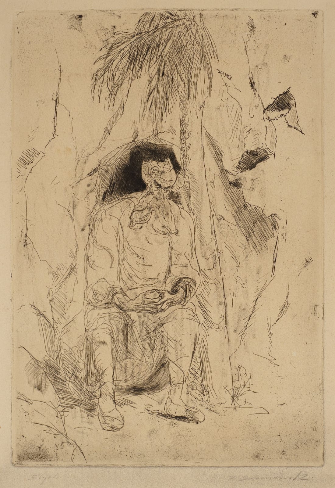 Frederick Solomonski (1899-1980) Elijah 1940 Etching on paper 38.5 x 26.5 cm Ben Uri Collection © Frederick Solomonski To see and discover more about this artist click here