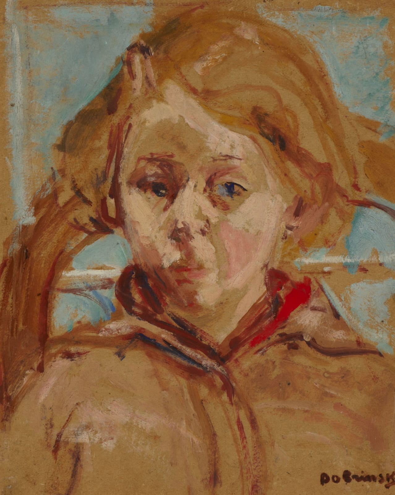 Isaac Dobrinsky (1891-1973) Head of a Girl n.d. Oil on board 33 x 27 cm Ben Uri Collection © Isaac Dobrinsky estate To see and discover more about this artist click here
