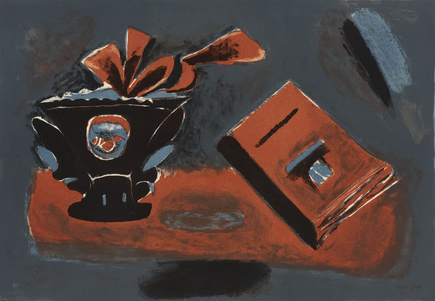 Henri Hayden (1883-1970) Still Life 1968 Lithograph on paper 34 x 50 cm Ben Uri Collection © Henri Hayden estate To see and discover more about this artist click here