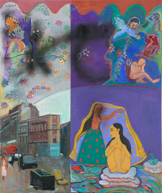 Paul Gopal-Chowdhury (1949-) A Visitation 1998-2014 Oil on canvas 91.5 x 75.2 cm Image courtesy the artist © Paul Gopal-Chowdhury