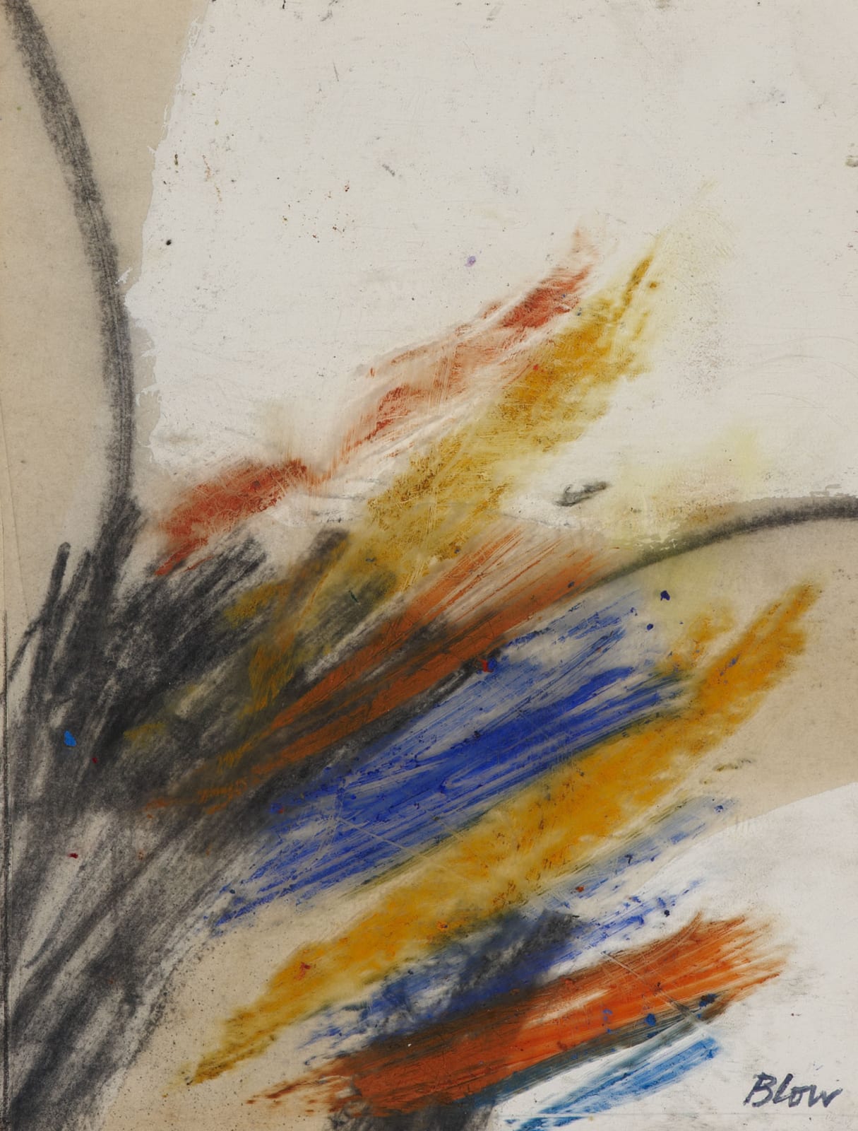 Sandra Blow (1925-2006) Drawing No. 21 c.1969 Crayon, gouache and oil on paper 18 x 14 cm Ben Uri Collection © Sandra Blow estate To see and discover more about this artist click here