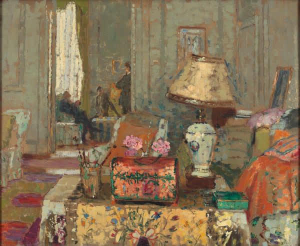 Ethel Sands (1873-1962) The Pink Box c.1913 Oil on canvas 50 × 61 cm Private Collection © The Estate of Ethel Sands / Bridgeman Art Library To see and discover more about this artist click here