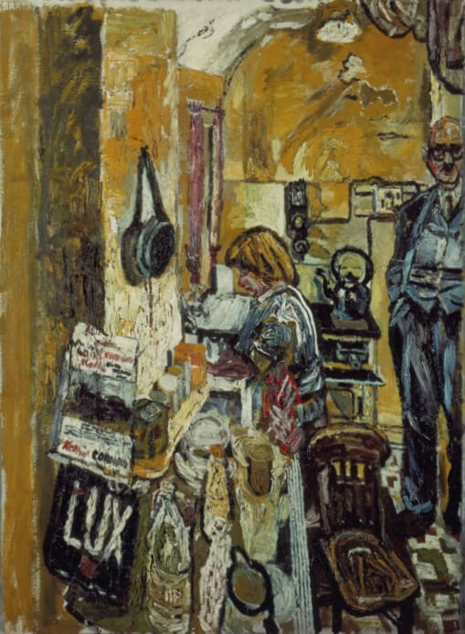 John Bratby (1928-1992) Kitchen Interior 1955‒56 Oil on board 119.3 × 86.3 cm Williamson Art Gallery and Museum, Birkenhead Wirral Museums Service Presented by the Contemporary Art Society © The Estate of John Bratby/The Bridgeman Art Library To see and discover more about this artist click here