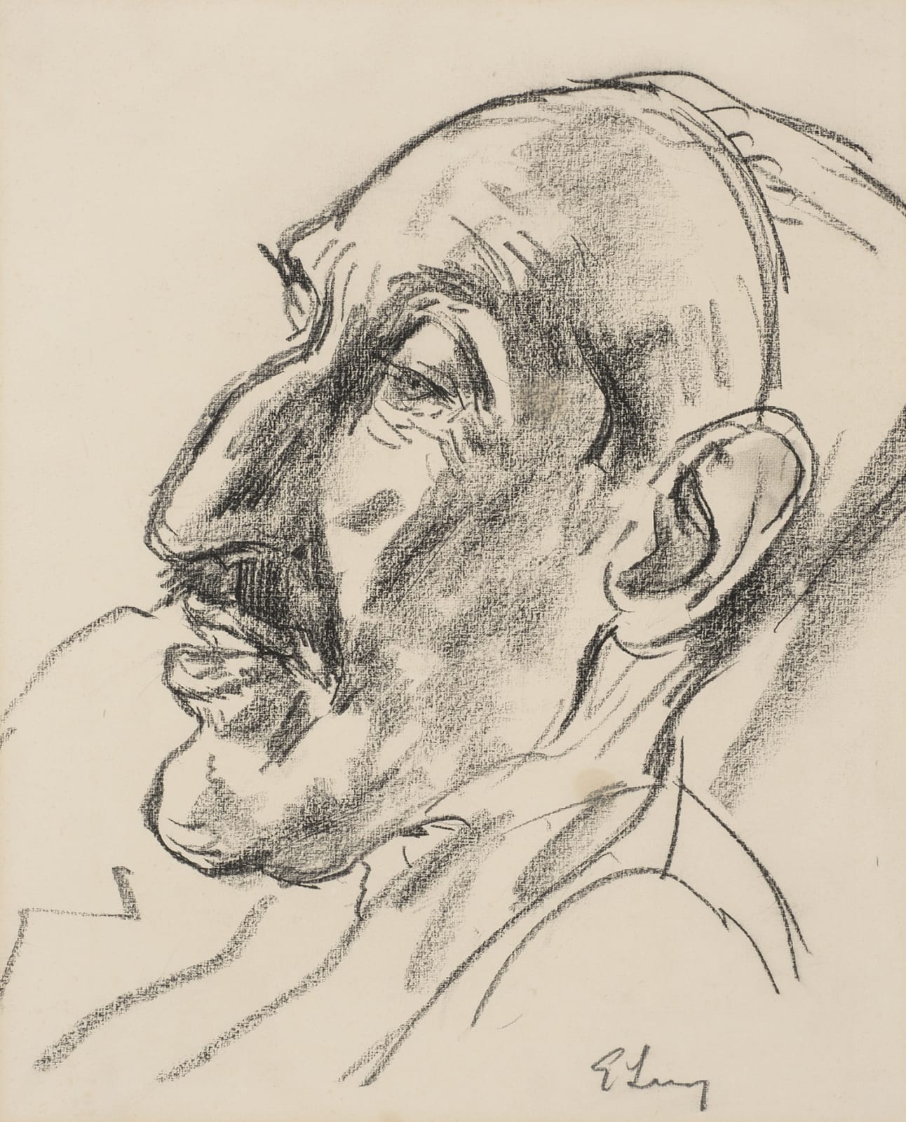Emmanuel Levy (1900-1986) Portrait of Horace Brodzky n.d. Pencil 38.4 x 30.5 cm Ben Uri Collection © Emmanuel Levy estate To see and discover more about this artist click here