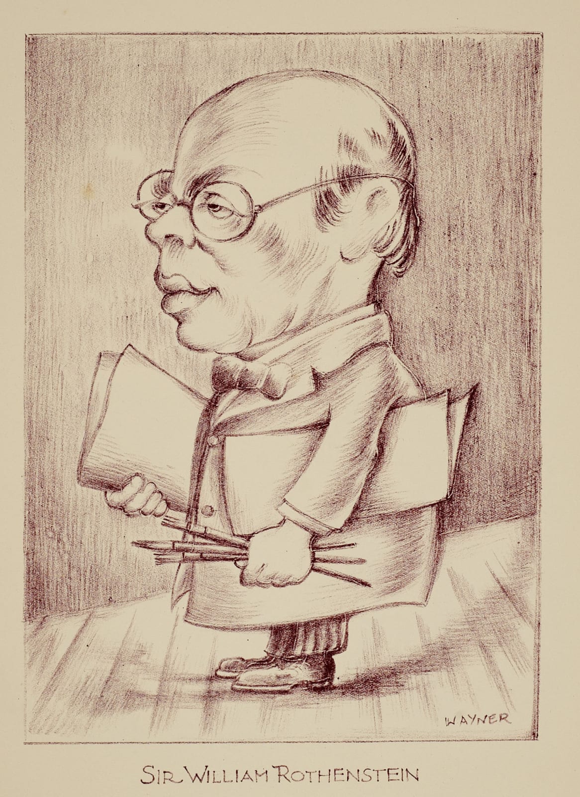 Mark Wayner (1888-1980) Sir William Rothenstein c. 1940 Stone lithograph on paper 35.5 x 24 cm Ben Uri Collection © Mark Wayner estate To see and discover more about this artist click here