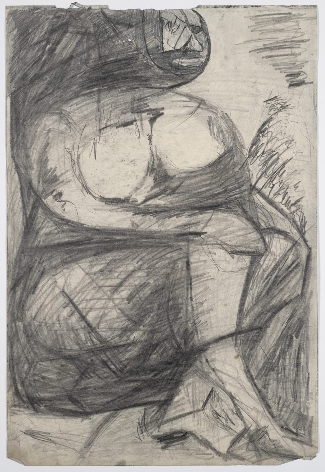Untitled, c.1947 Crayon on paper 45 x 30.4cm The Gustav Metzger Foundation