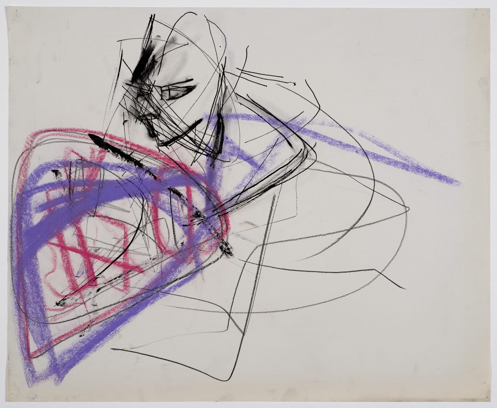 Untitled, 1951-53 Coloured chalk and crayon on paper 46 x 56cm The Gustav Metzger Foundation
