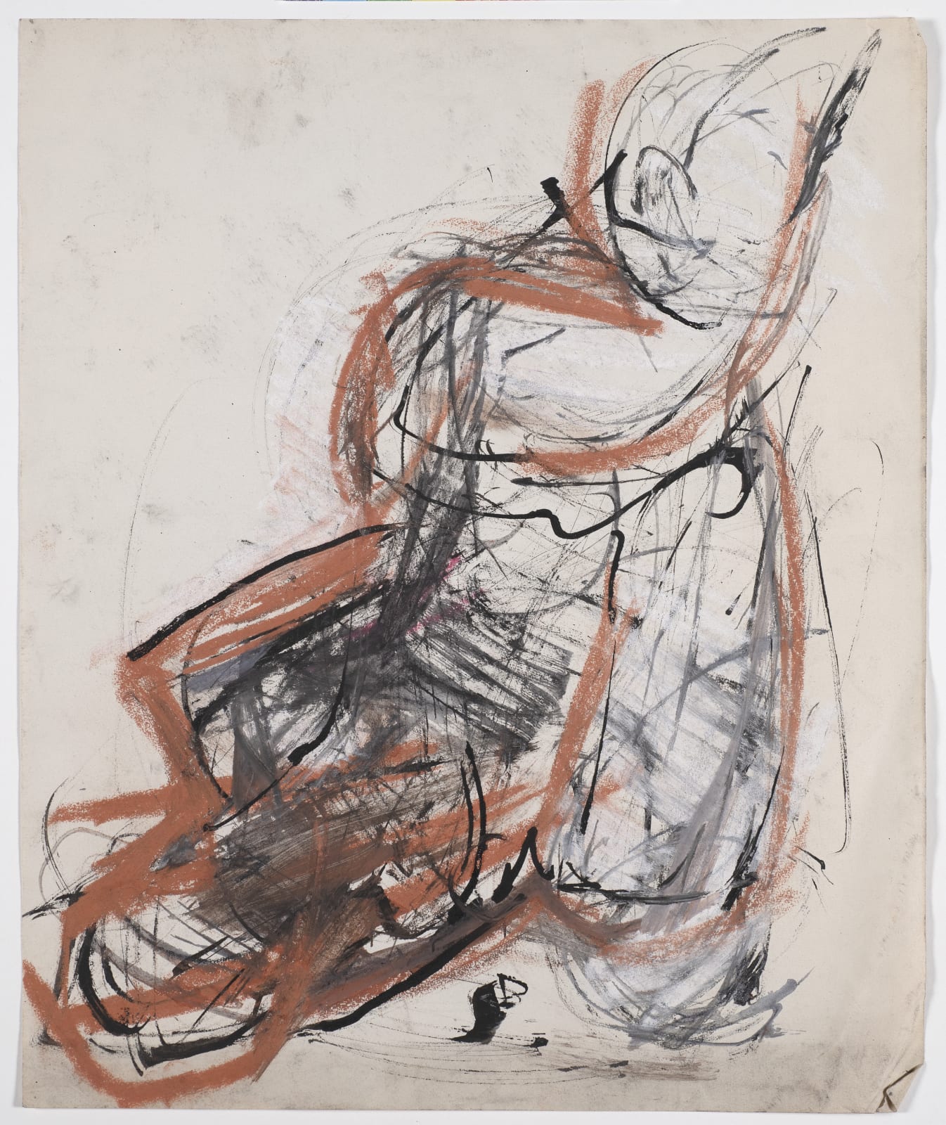 Untitled, c.1951-53 Ink and coloured chalk on paper 56 x 46cm The Gustav Metzger Foundation