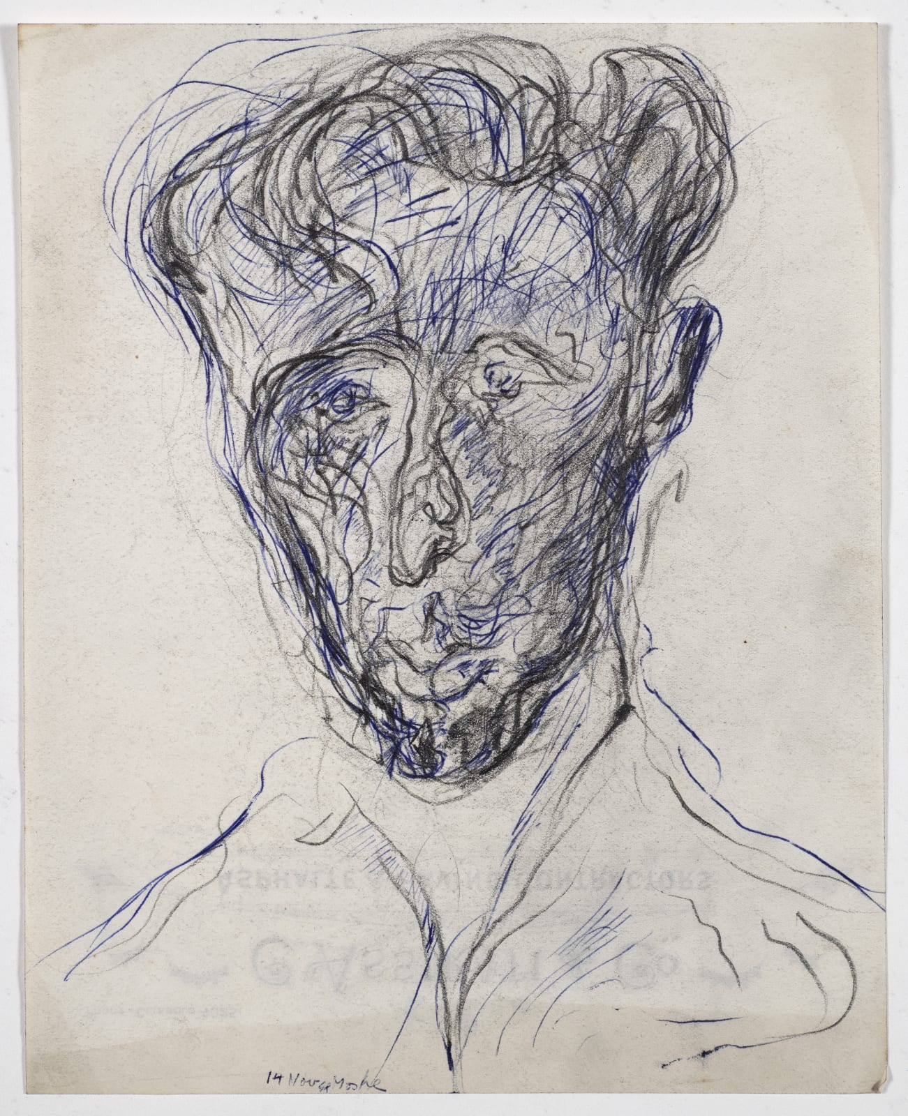Untitled, 1948-49 Pencil and pen on paper 25.6 x 20.2cm The Gustav Metzger Foundation
