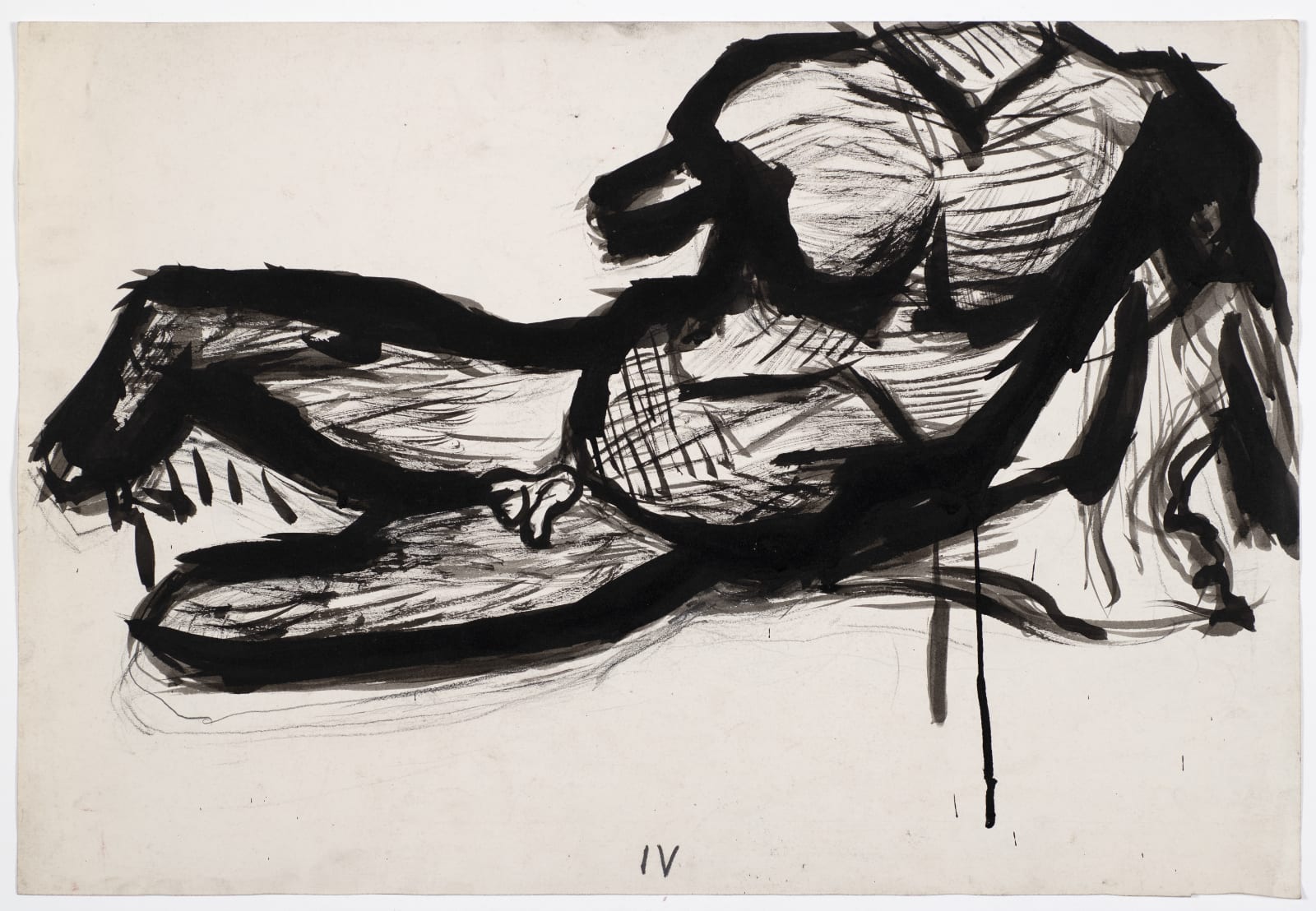 Untitled (Parthenon Figure Study, British Museum), c.1950 Ink on paper 38 x 56cm The Gustav Metzger Foundation