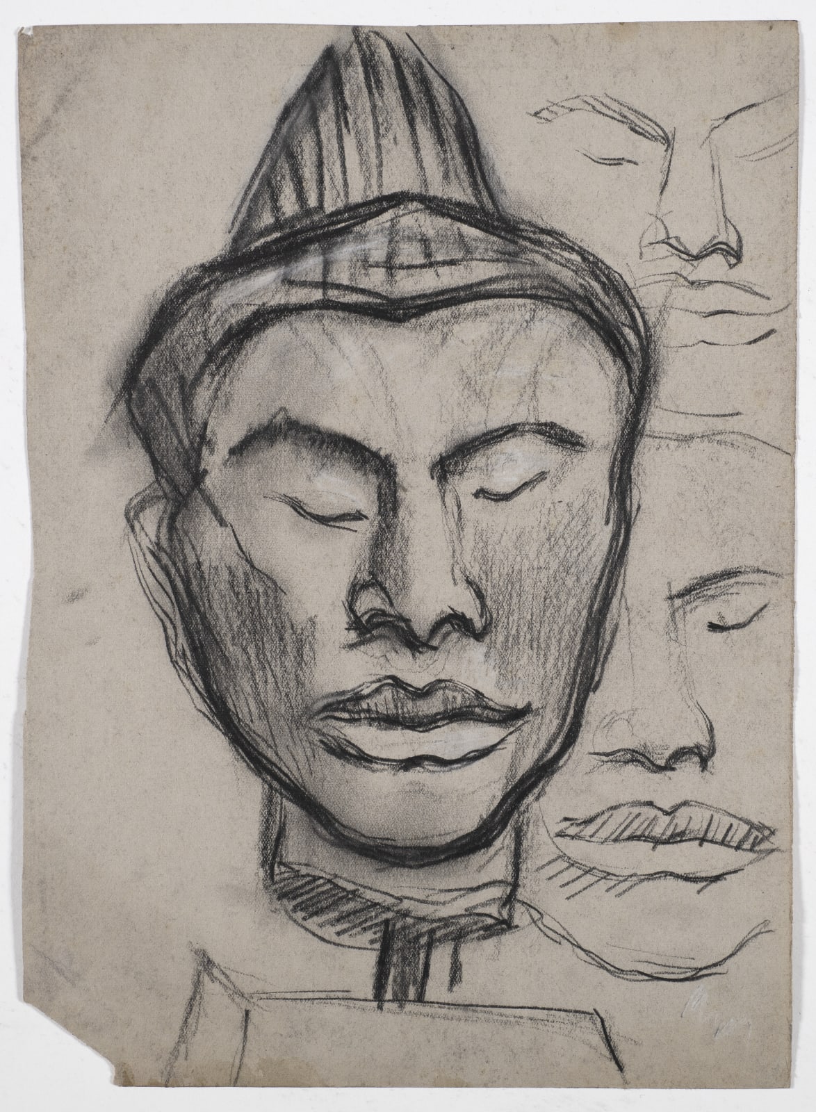Untitled, British Museum study, c. 1950 Charcoal on paper 33.7 x 24.3cm The Gustav Metzger Foundation