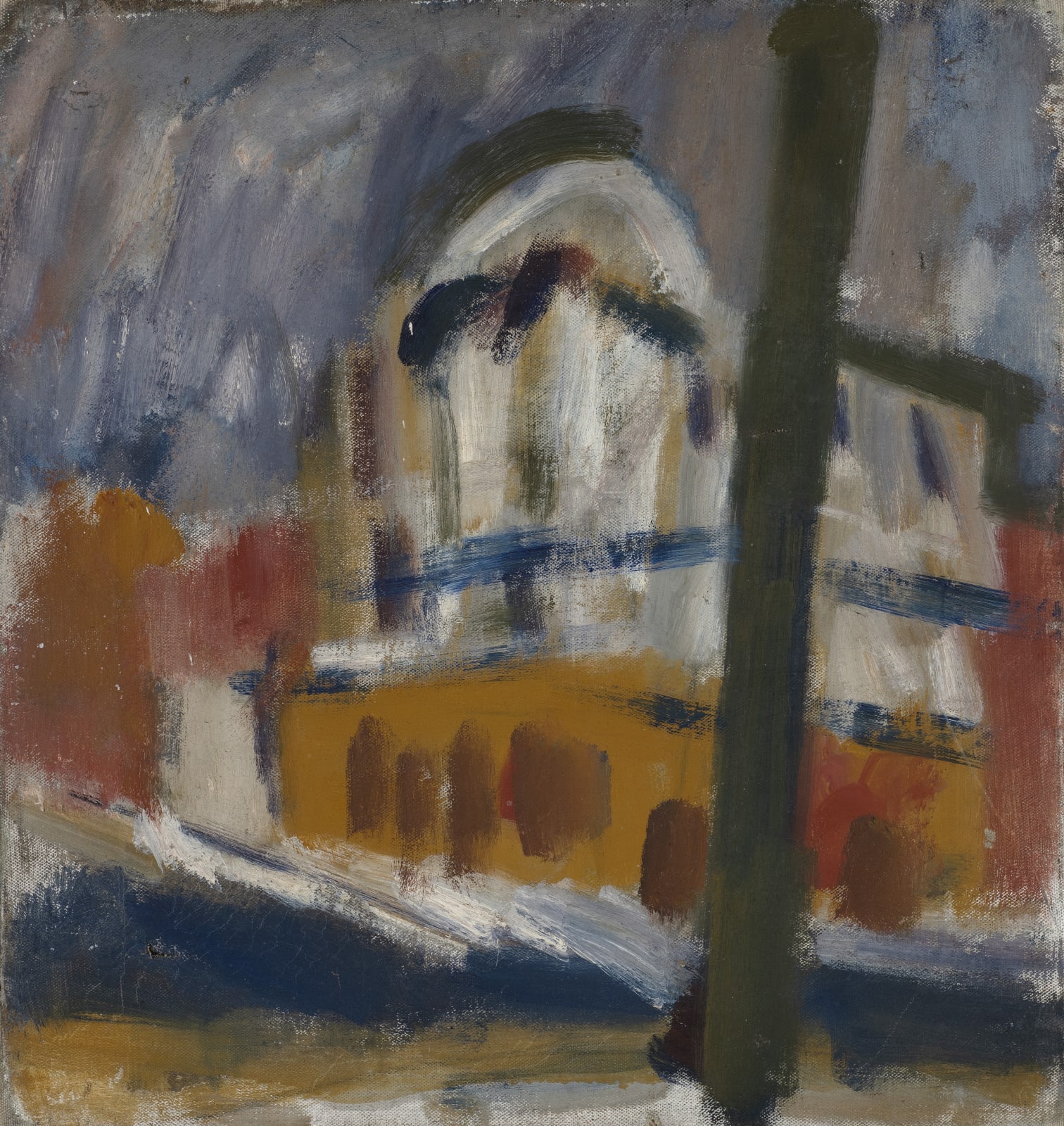 Building, c. 1949-53 Oil on canvas 43 x 40cm The Gustav Metzger Foundation