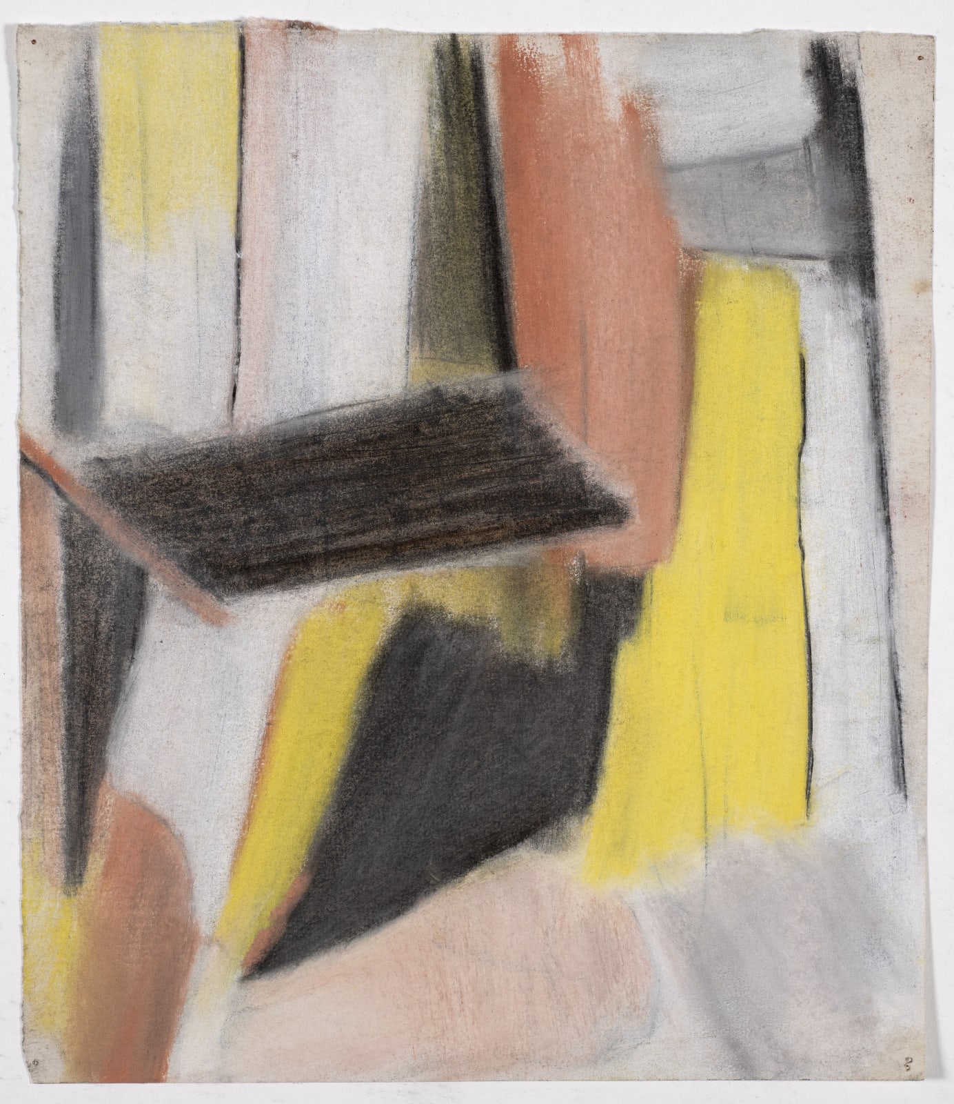 Drawing, c.1953 Coloured chalk on paper 35 x 28cm The Gustav Metzger Foundation