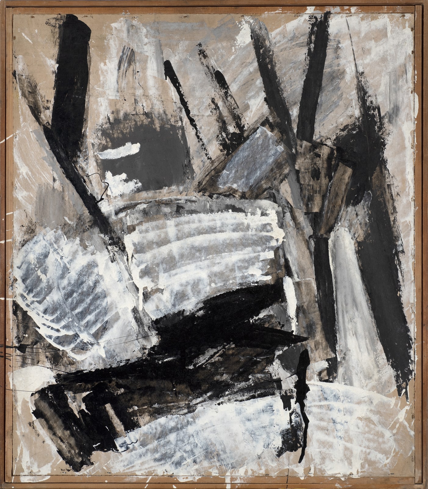 Painting on Cardboard, c. 1961-62 Oil on found kodak box 68.4 x 59.4cm The Gustav Metzger Foundation