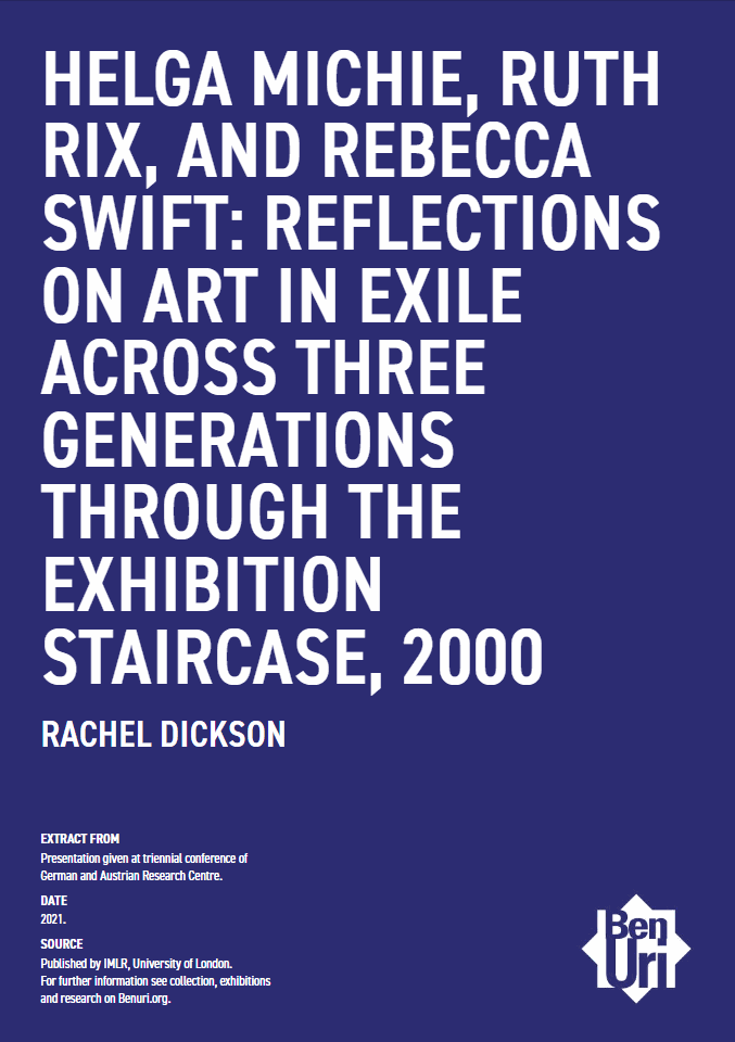 Reflections on Art in Exile through Three Generations by Rachel Dickson Read it here