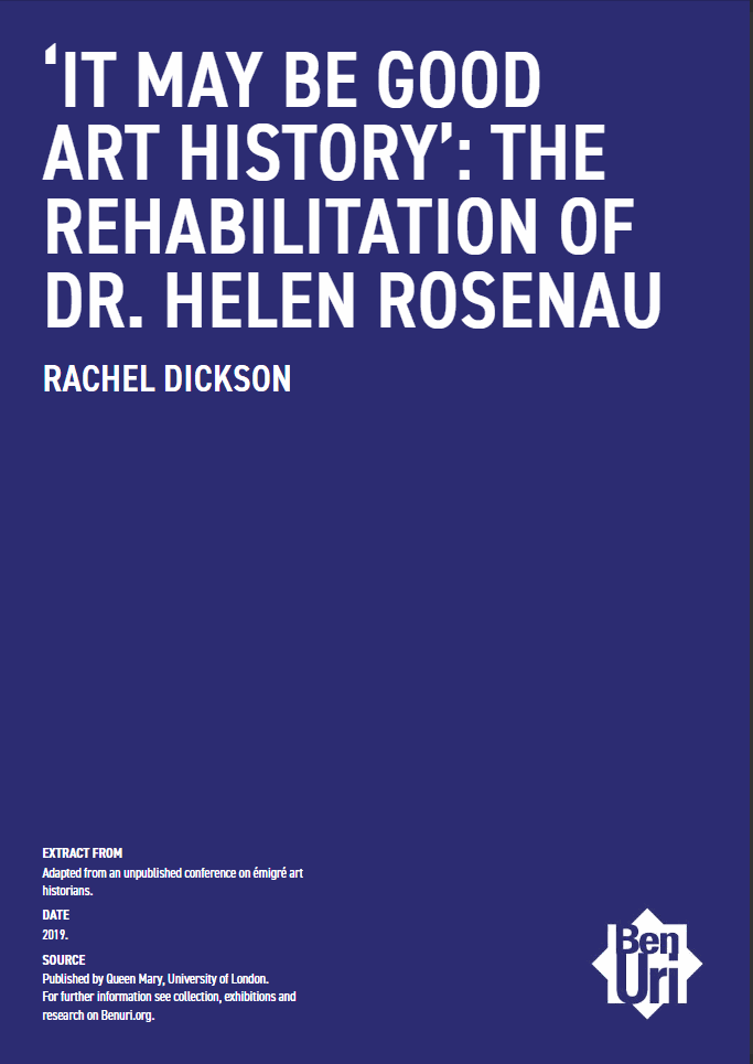 The Rehabilitation of Dr Helen Rosenau by Rachel Dickson Read it here