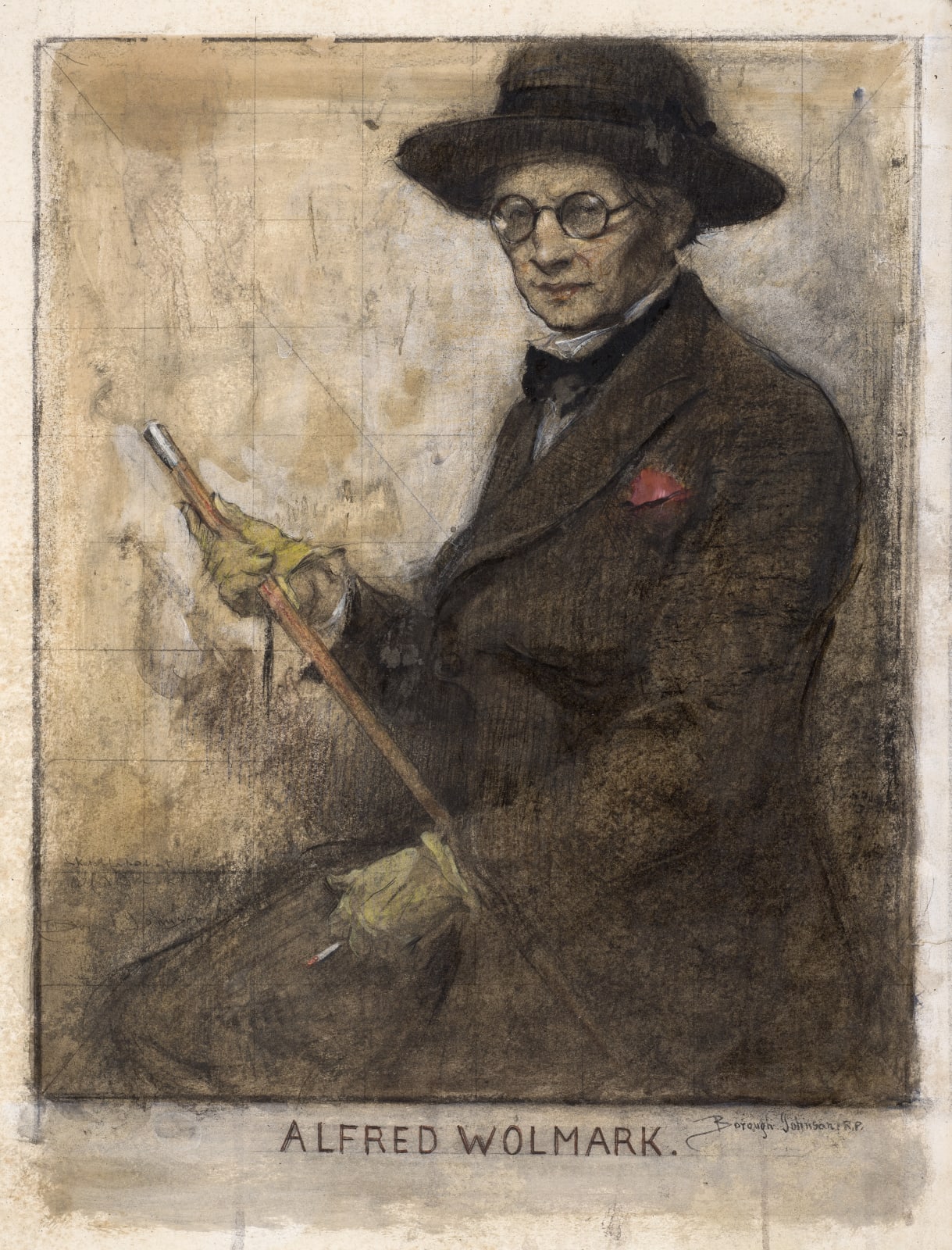 Ernest Borough Johnson (1866-1949) Portrait of Alfred Wolmark c.1900-05 Pastel and watercoloour 55 x 38 cm Ben Uri Collection © Ernest Borough Johnson estate To see and discover more about this artist click here