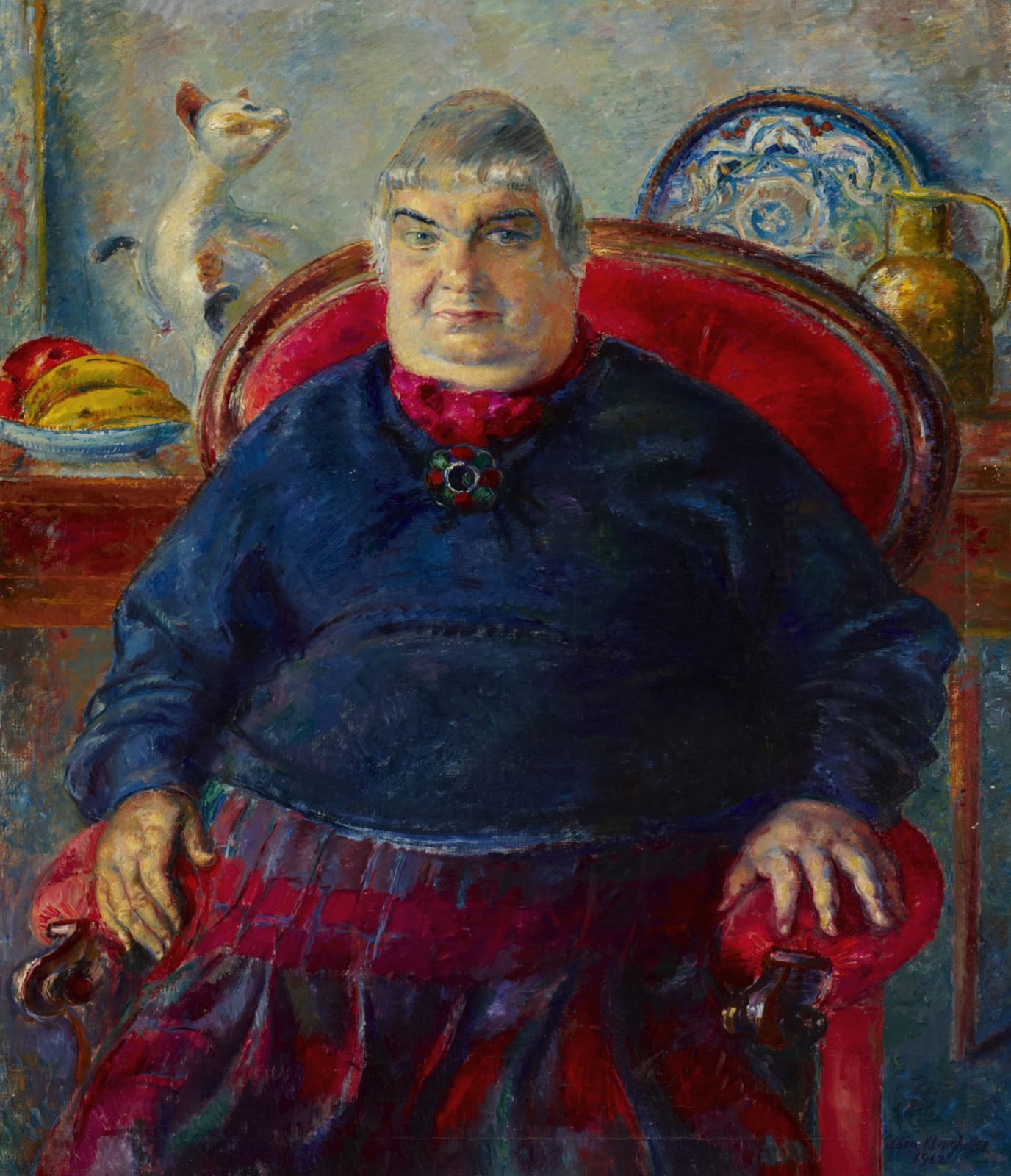 Clara Klinghoffer (1900-1970) Portrait of Orovida Pissarro 1962 Oil on canvas 102.2 x 86.8 cm Ben Uri Collection © Clara Klinghoffer estate To see and discover more about this artist click here