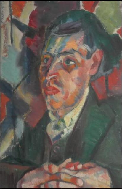 Clare Winsten (1892-1989) Portrait of Joseph Leftwich c. 1919 Oil on canvas 40.6 x 25.4 cm Ben Uri Collection © Clare Winsten Estate To see and discover more about this artist click here