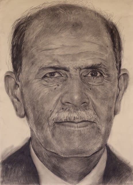 Behjat Omer Abdulla (1976-) In Limbo: Hajy Kahlil 2010 Graphite on paper 110 x 75 cm Behjat Omer Abdulla Collection © Behjat Omer Abdulla To see and discover more about this artist click here