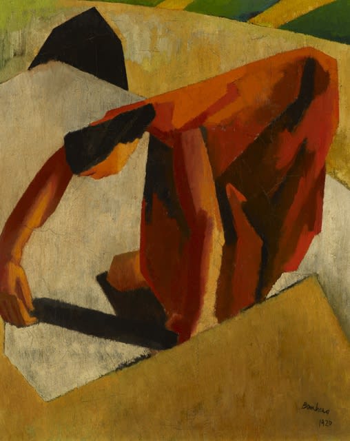 David Bomberg (1890-1957) English Woman 1920 Oil on canvas on board 59.5 x 49.5 cm Private Collection © David Bomberg Estate To see and discover more about this artist click here