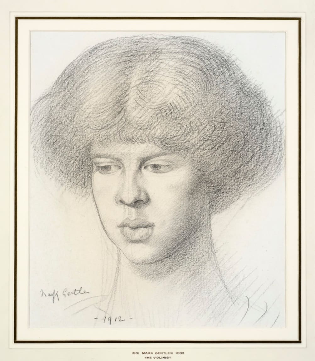 Mark Gertler (1891-1939) Study for The Violinist 1912 Pencil on paper 25 x 20.3 cm Private Collection To see and discover more about this artist click here