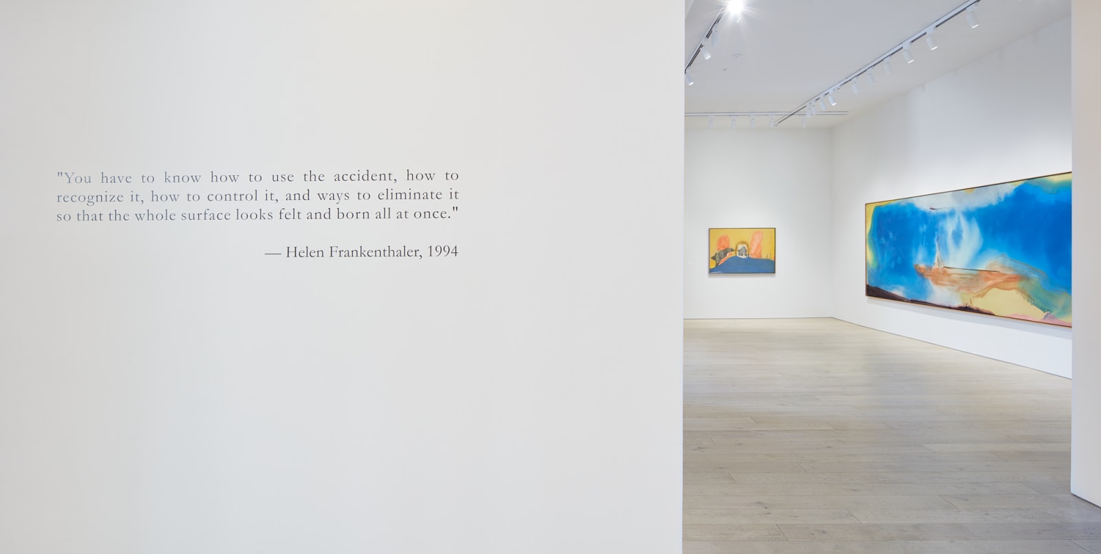 Installation view of Helen Frankenthaler