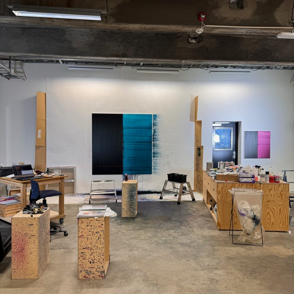 Callum Innes' studio. Image courtesy of Callum Innes.