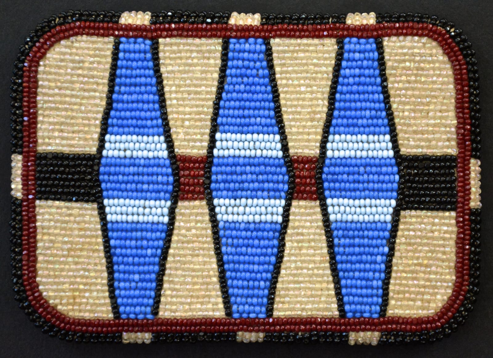 Lavadour, Maynard White Owl, Beaded Buckle by Maynard White Owl Lavadour, c.1990