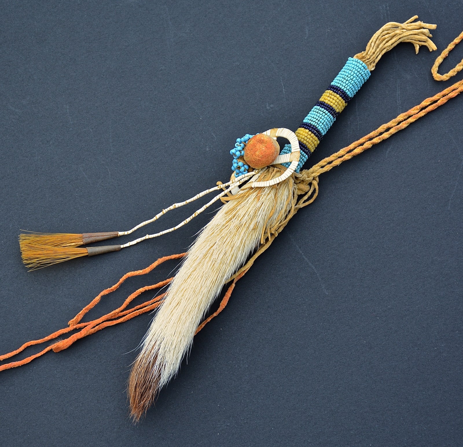 Crow Warrior Deer Tail Amulet, c. 1870s