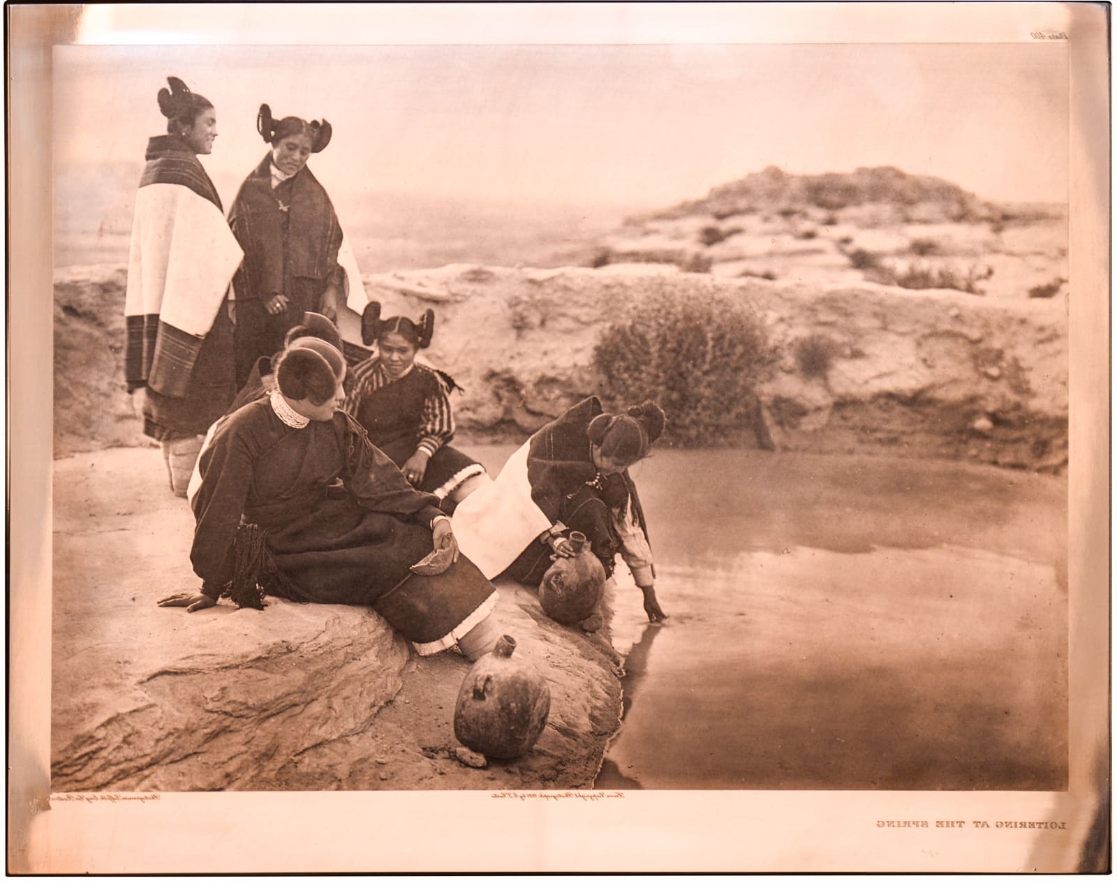 Edward S. Curtis, Loitering At The Spring, 1921