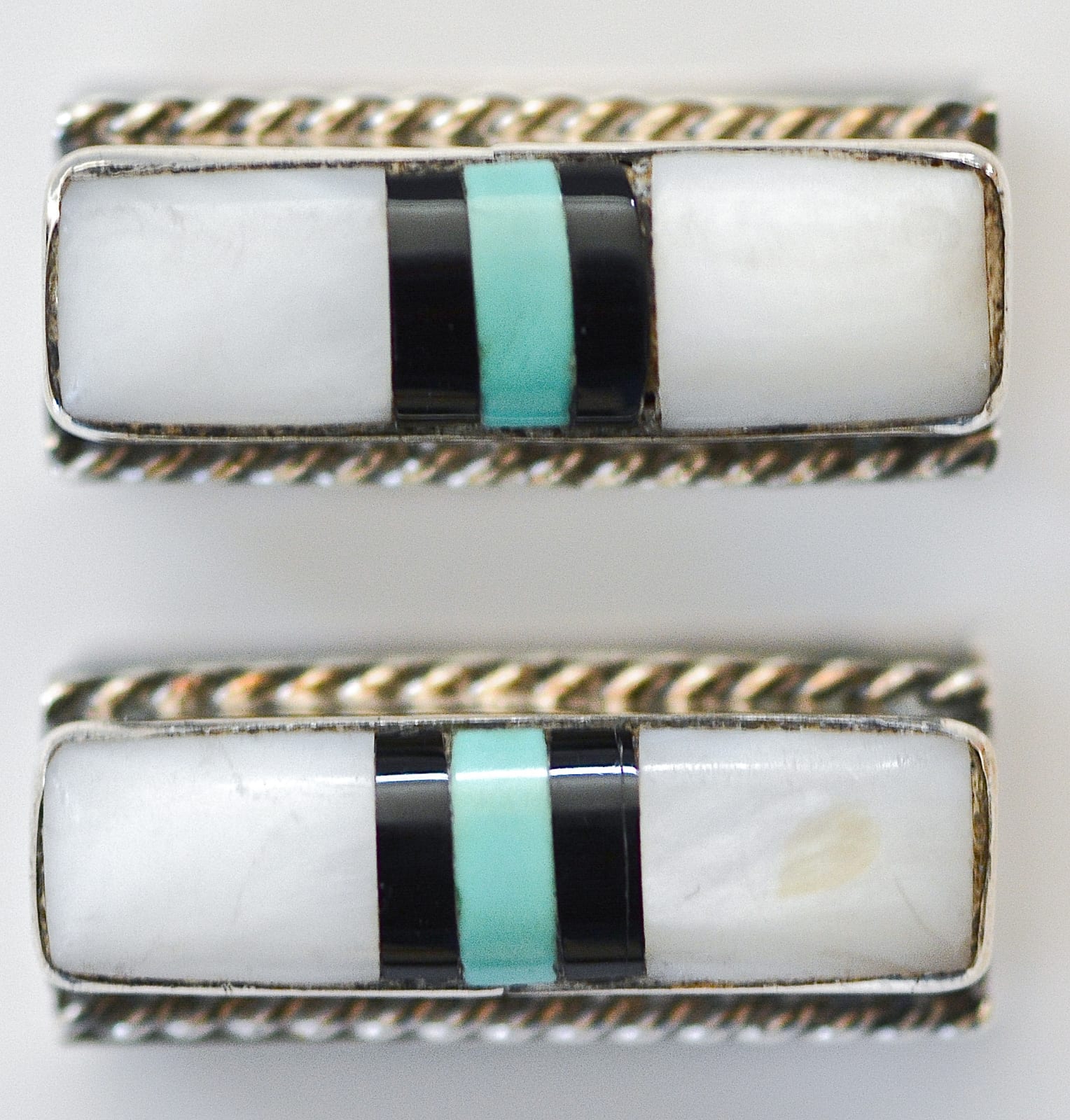 Celestine & Elizabethe Cooche, Classic Vintage Zuni Inlaid Ranger Buckle Set By Lapidary Masters Celestine & Elizabeth Cooche , c. 1970s