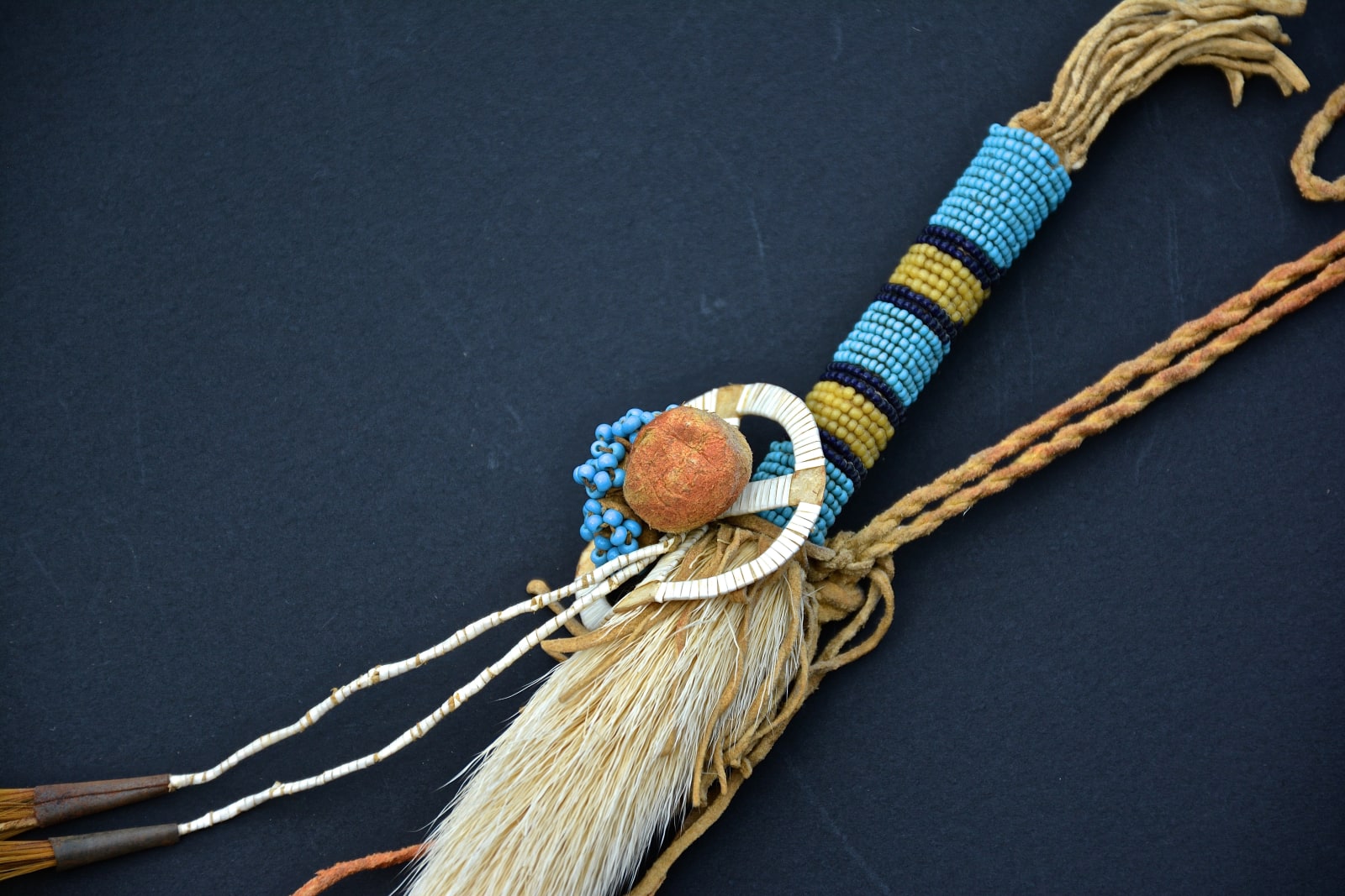 Crow Warrior Deer Tail Amulet, c. 1870s