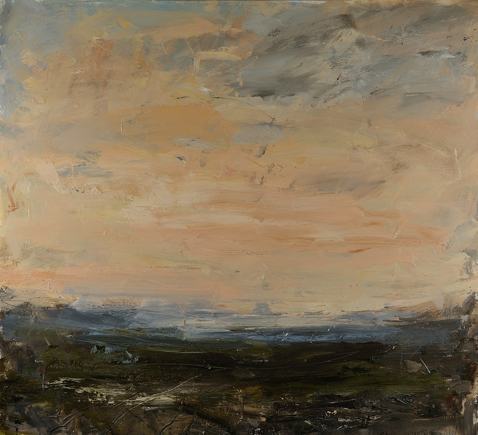 Quiet Pink Evening, Ashdown Forest oil on canvas 100cm x 110cm
