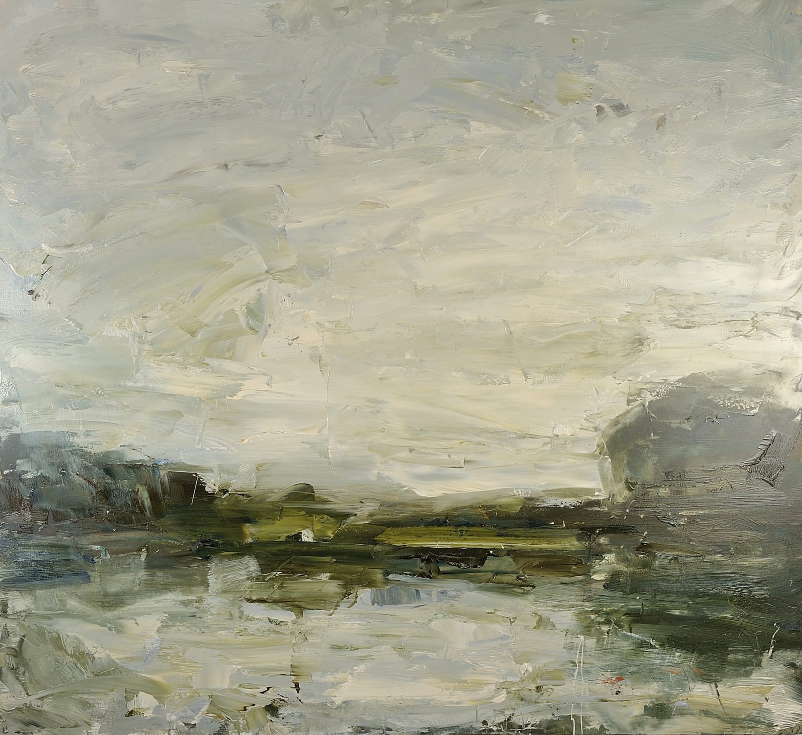 Still Air, River Stour (Constable's Walk) oil on canvas 110cm x 120cm