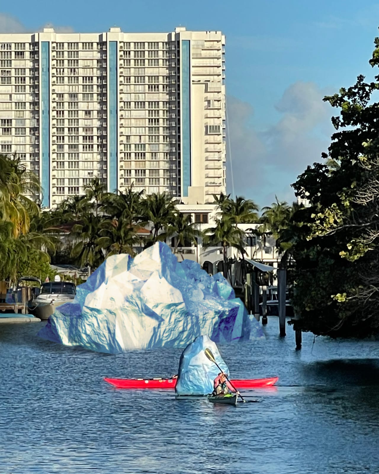 Tipping Point: What Lies Beneath (intervention on Biscayne Bay Miami), 2021