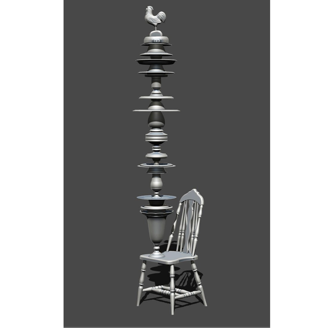 The Hopeful Forest, ( cast aluminum prototype drawings) (duplicate), 2024