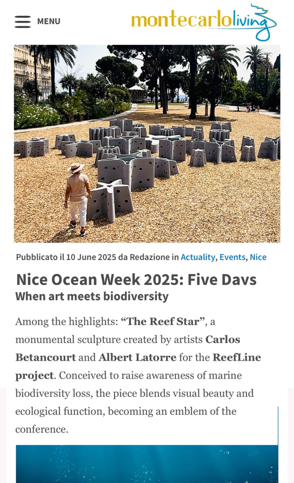 Carlos Betancourt and Alberto Latorre, The Reef Star, large scale site specific installation. Nice, France , 2025