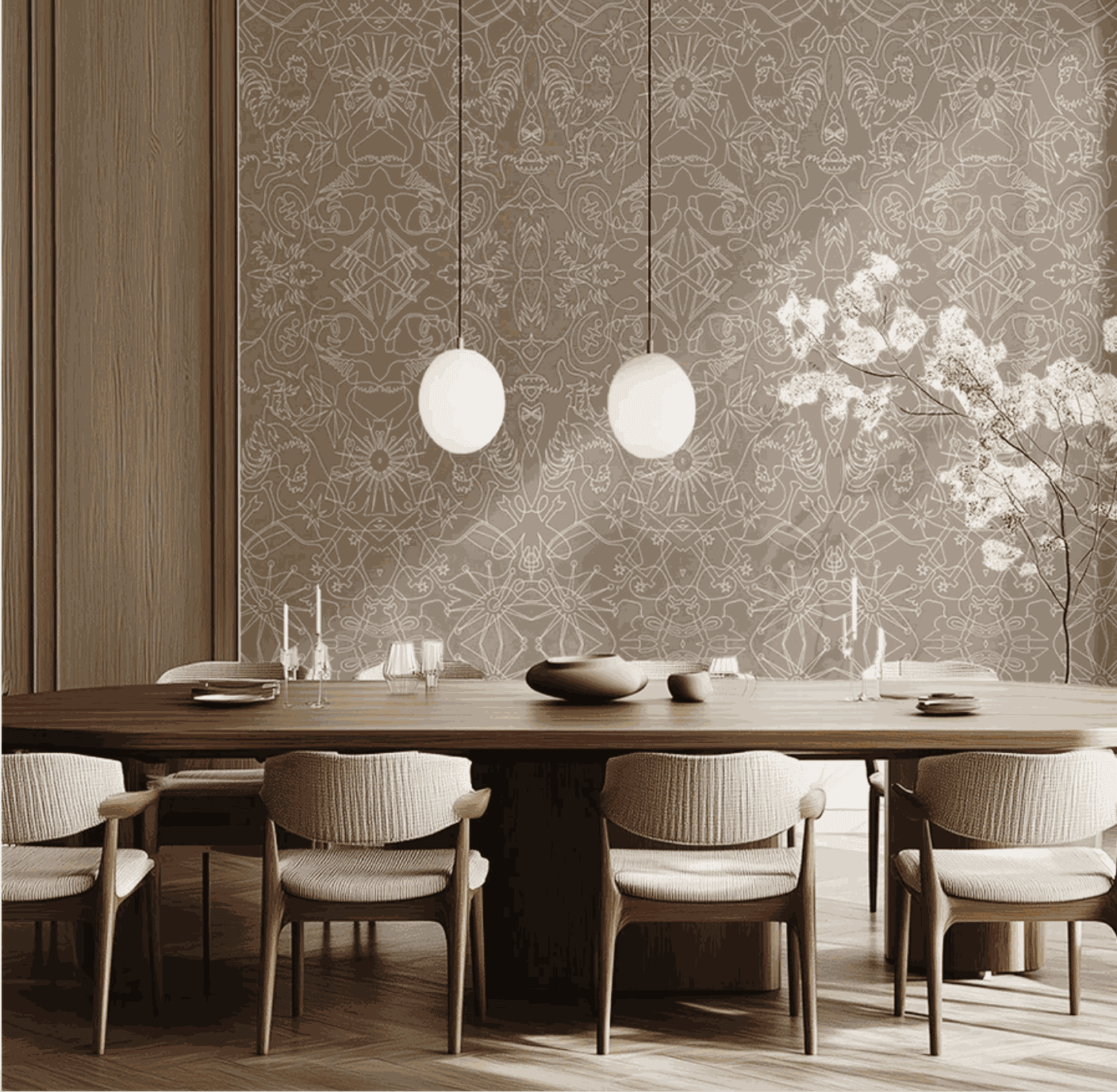 Carlos Betancourt, BETANCOURT Wallpaper and Murals series for CASAMONTE, One-Line series , 2025