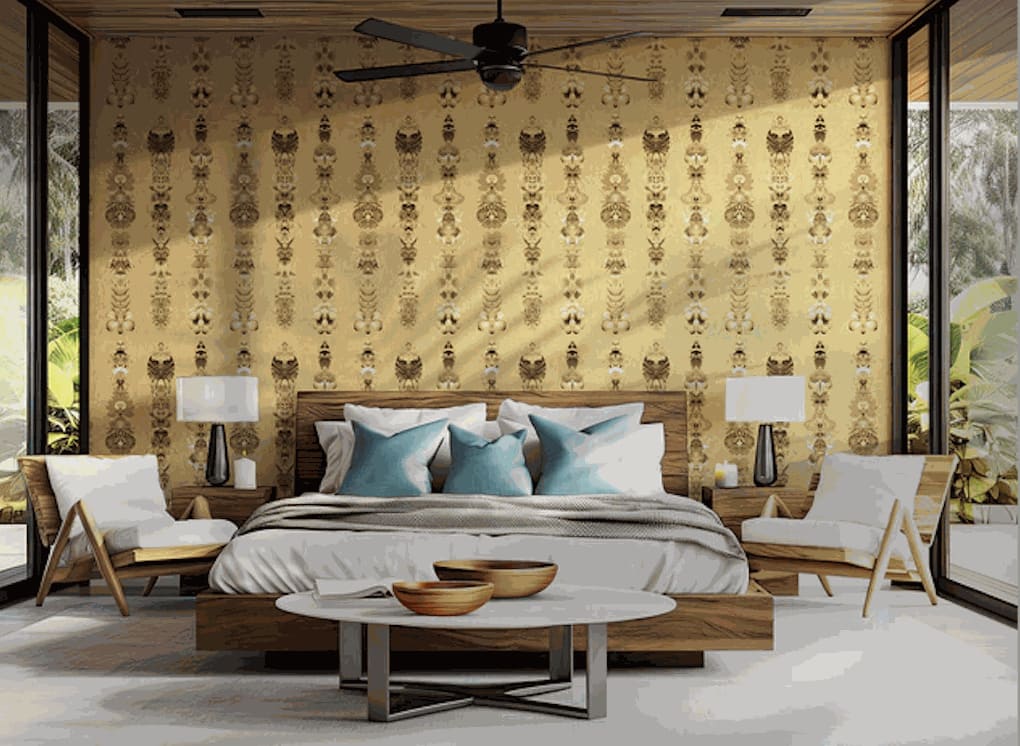 Carlos Betancourt, BETANCOURT Wallpaper and Murals series for CASAMONTE, Totems for Light series, 2025