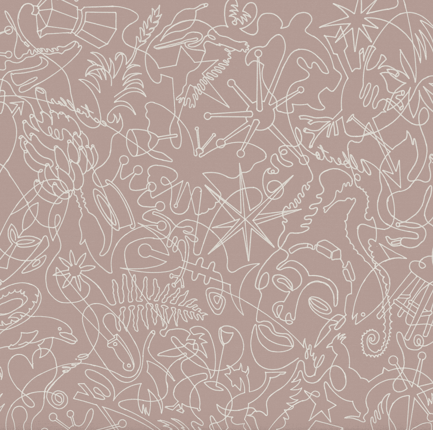 Carlos Betancourt, BETANCOURT Wallpaper and Murals series for CASAMONTE, One-Line series , 2025