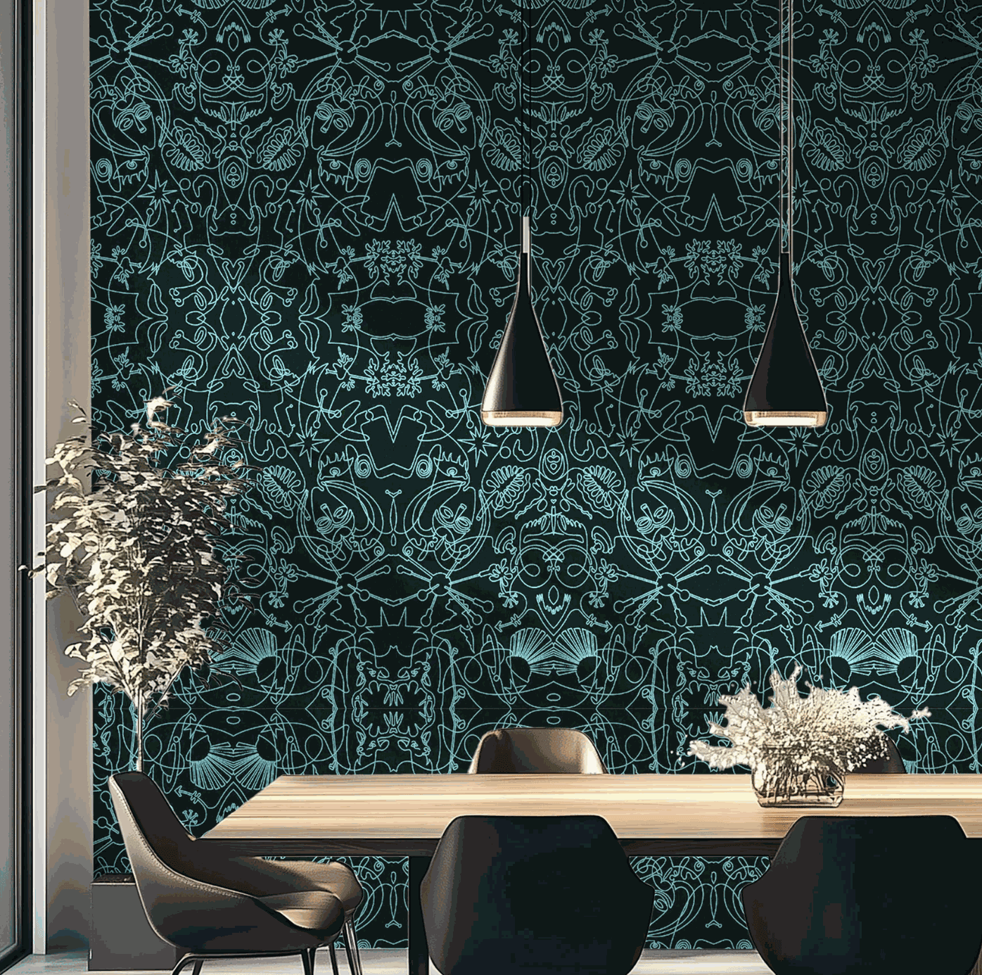 Carlos Betancourt, BETANCOURT Wallpaper and Murals series for CASAMONTE, One-Line series , 2025