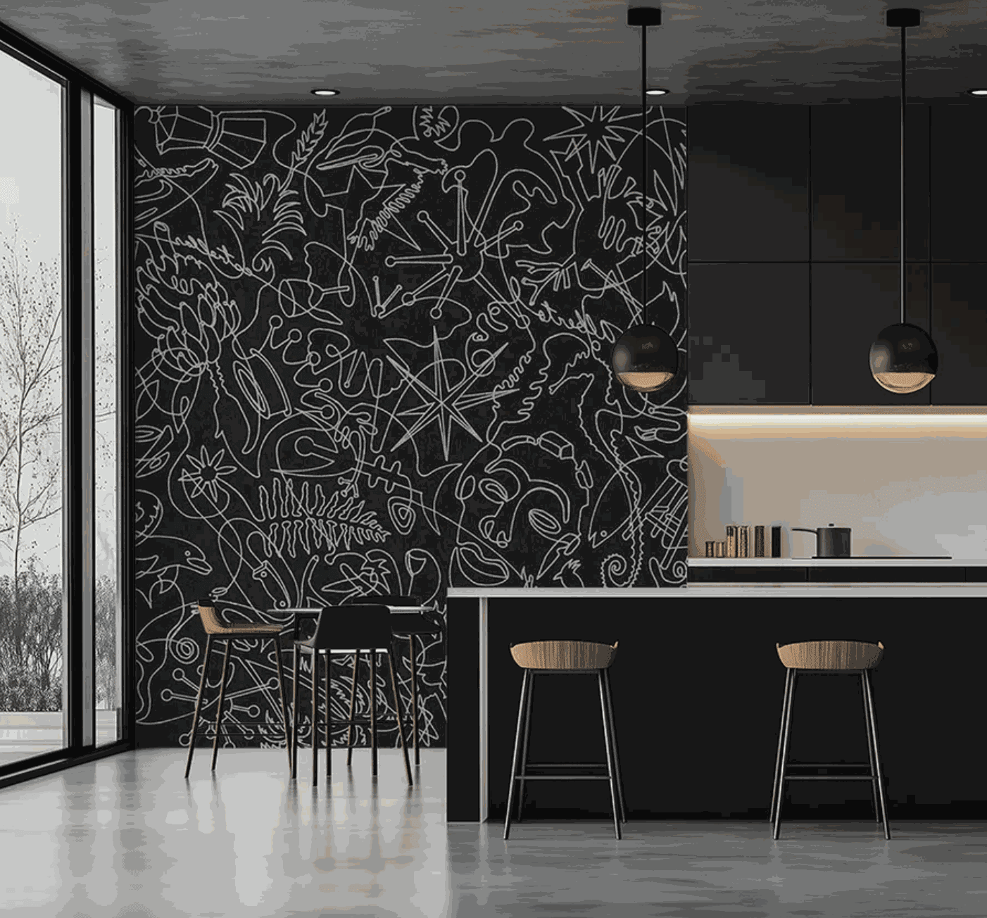 Carlos Betancourt, BETANCOURT Wallpaper and Murals series for CASAMONTE, One-Line series , 2025